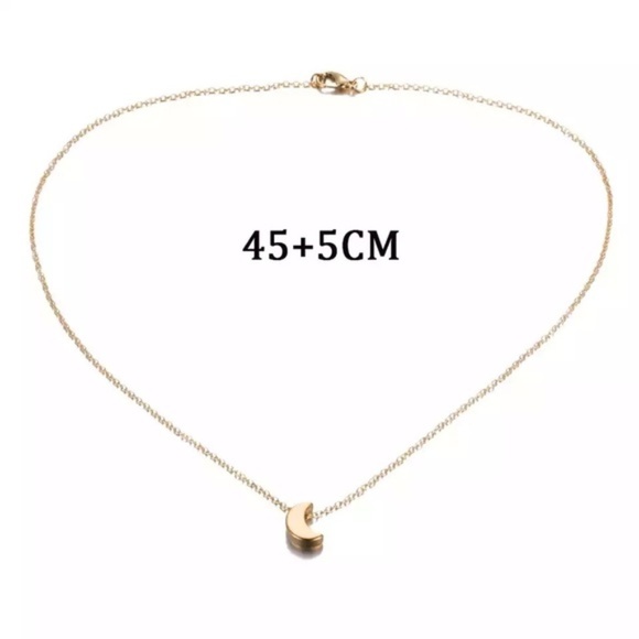 New Gold Tone Moon Pendant Necklace - Picture 3 of 3